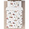 Sweet Jojo Designs Boy Twin Comforter Bedding Set Construction Truck Red Blue and Grey 2pc - 3 of 4