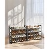 Shoe Rack, 8-Tier Shoe Organizer, Metal Shoe Storage, Entryway, Set of 2, 4-Tier Stackable Shoe Shelf, with Adjustable Flat or Angled Shelves - 3 of 4