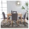 50" 5pc Orrin Dining Set Natural Oak/Dark Gray - Christopher Knight Home: Mid-Century, Upholstered Chairs - 2 of 4