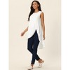 Seta T Women's High Low Hem Sleeveless Crew Neck Dressy Casual Shirts - 3 of 4