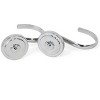 Home Mart Goods 12 Piece Set - Chrome Heavy Duty Shower Button Curtain Hooks Rings Rustproof Metal - 2 of 3