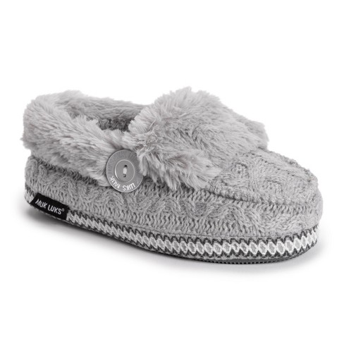 Muk Luks Women s Sequoia Slippers medium Grey Heather M Target