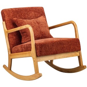 Nordlys Solid Wood and Fabric Rocking Chair Countryside Style Living Room - 1 of 4