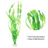 Unique Bargains Plastic Fish Tank Aquarium Decorations Artificial Water Plants Grass Green 12.2" 5 Pcs - image 3 of 4