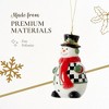 Spode Christmas Tree Black and White Snowman Ornament - image 4 of 4