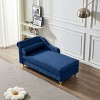 NicBex Mid-Century Velvet Thicken Cushion Chaise Lounge Chair with Storage,Comfy Upholstered Accent Chair for Bedroom,Living Room,Office - 3 of 4