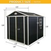 6 ft x 8 ft Resin Outdoor Storage Shed Kit-Perfect to Store Patio Furniture,Black - 3 of 4