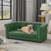 LAOTIES Luxury Linen Pet Sofa,Breathable And Durable Dog Couch With Tufted Design,Soft Washable Cushion And Arc Backrest - 2 of 4