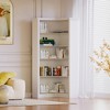 Maliang 5 tier open bookshelf, White Corner bookshelf, sturdy and durable, for bedroom, living room, study - 3 of 4