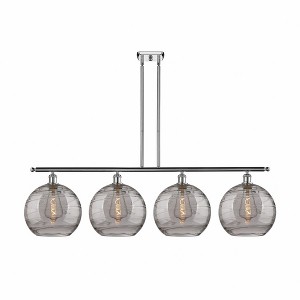 Athens Deco Swirl - 4 Light Stem Hung Island In Industrial Style-13.88 Inches Tall and 50.25 Inches Wide - 1 of 1
