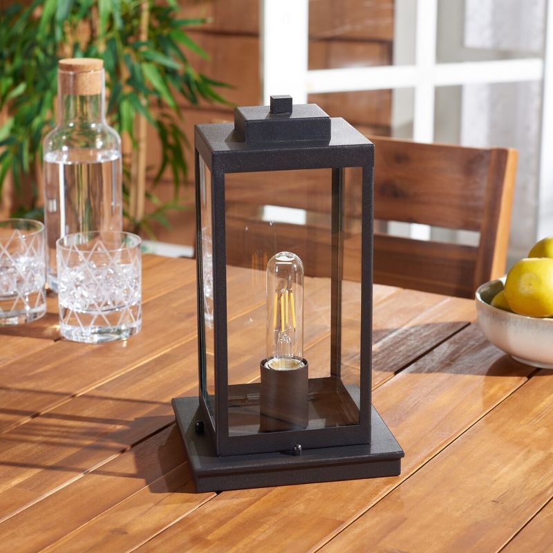 Rinnah Outdoor Table Accent Lamp - Black - Safavieh., 3 of 5