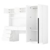 Whisen 2-Door Wooden Storage Desk Wardrobe for Bedroom with Shelves and Drawers - 4 of 4