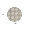 Taupe And Ivory Geometric Washable Indoor Outdoor Area Rug - 3 of 4