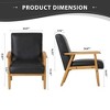 COLAMY Modern Accent Armchair, Livingroom Chair with Wooden Frame for Home, Office- Black - image 2 of 4