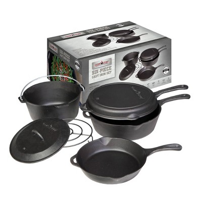 Camp Chef 6pc Cast Iron Set - Black