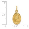 Black Bow Jewelry 14k Yellow Gold Small St Christopher Medal Charm or Pendant - 4 of 4