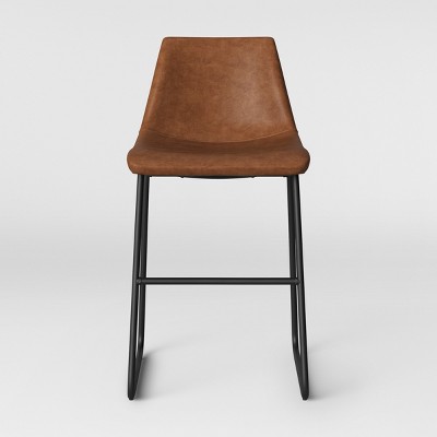 Bowden Upholstered Molded Faux Leather Counter Height Barstool - Project 62™