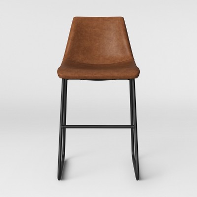 Fit Barstool Leather Pivotal Seat-Brown Louis Print