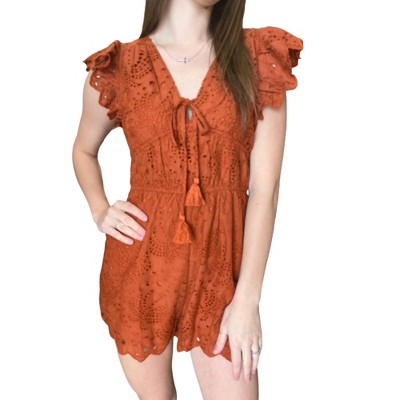 Women's Eyelet Romper - Jacquie The Label