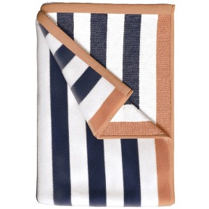 100% Cotton Stripe Border Oversized Beach Towels - Great Bay Home - 1 of 4
