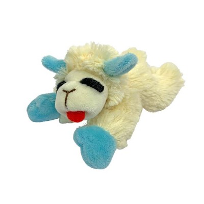 Multipet ternational Plush Blue Puppy Lamb Chop Toy, Small Size