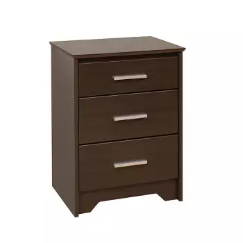 Tall 2 Drawer Nightstand With Open Shelf White - Prepac : Target