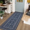 Washable Botanical Area Rug Soft Boho Farmhouse Floor Carpet Non Slip Floral Print Indoor Kitchen Rugs for Living Room - 2 of 4