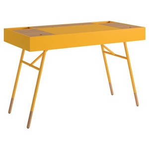 Minerva Lift Top Mid Century Desk Yellow - Inspire Q