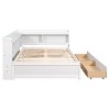 Bellemave Full Size Corner Bed Frame with Storage Drawers,Daybed with L-Shaped Bookcases,Corner Daybed Full Size for Kids Teens Adult,White - 4 of 4