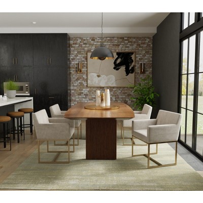 Deja Green and Tan Flat Woven Viscose Area Rug