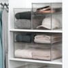 Mdesign Clarity Plastic Stackable Bathroom Storage Organizer With Drawer -  14 X 14.6 X 8.2, 4 Pack : Target