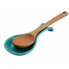Omniware Simsbury Spoon Rest, 8.25" - Stoneware Utensil Holder with Lead-Free Glaze - Arched Handle, Heat-Resistant, Dishwasher Safe (Turquoise) - 2 of 4