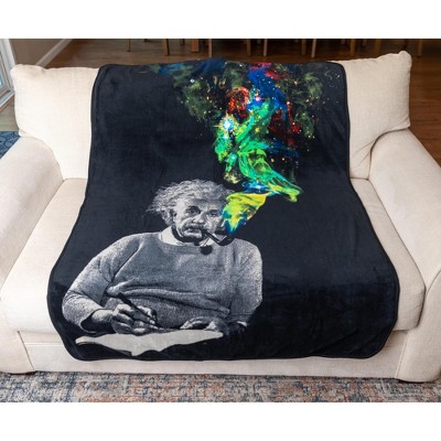 Einstein Smoke Galaxy Lightweight Fleece Throw Blanket