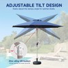 DOMETOUR 9FT Patio Umbrella, Outdoor Umbrella with Tilt, Crank, UV Protection, Waterproof, 8 Sturdy Ribs for Garden, Deck, Backyard, Pool (Navy Blue) - 3 of 4