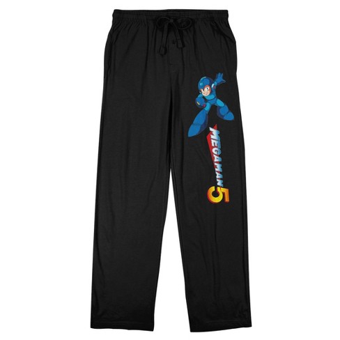 Mega Man 5 Character Logo Men s Black Sleep Pajama Pants Target