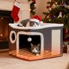 GOTGELIF Heated Cat House Non-Slip Cat Bed with 9 Temperature Settings, Scratching Board & Cotton Cave, Indoor Use for Cats - 2 of 4