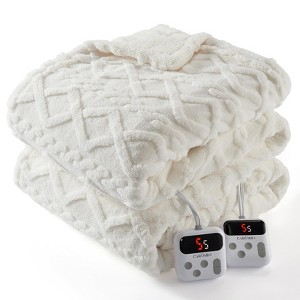 Heated Throw Blanket - Thick Soft Washable Electric Blanket with 10 Heat Settings, Washable Fast Heating Blanket Throw,  Sofa and Bed - 1 of 4