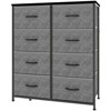Gulches Modern Tall Fabric Storage Dresser, Gray, Wooden Top, 8 Drawers, Steel Frame, Anti-Tipping - 4 of 4