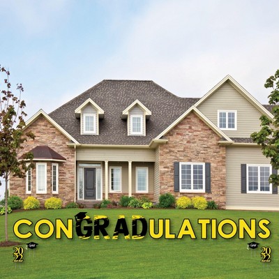 Big Dot of Happiness Yellow Grad - Best is Yet to Come - Yard Sign Outdoor Lawn Decorations - 2022 Graduation Party Yard Signs - ConGRADulations