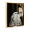 Stupell Industries Woman in Gown Reading Portrait Black Framed Floater Canvas Wall Art - 3 of 4
