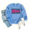 Simply Sage Market Women's Graphic Sweatshirt Pink Mama Checkered Grunge - 3 of 4