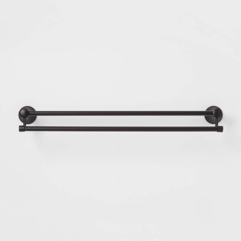 Casual Double Towel Bar Black Threshold