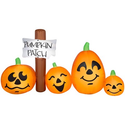 Gemmy Airblown Inflatable Pumpkin Patch Collection Scene , 4 ft Tall, Multi