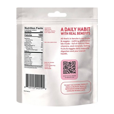 Kencko Dried Strawberry Fruit Snaps - 1oz