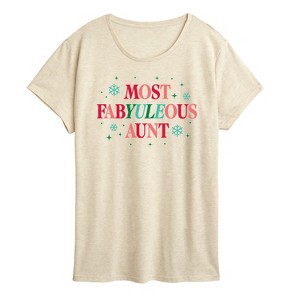 Women's - Instant Message - Most Fabyuleous Aunt Short Sleeve Graphic T-Shirt - 1 of 4