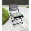 Outdoor Dining Seat Pad Fresco - Jordan Manufacturing: UV & Water-Resistant, Reversible Patio Chair Cushion with Ties - 3 of 3
