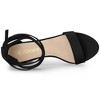 Allegra K Women's Open Toe Lace Up Ankle Strap Chunky Heel Sandals - 4 of 4