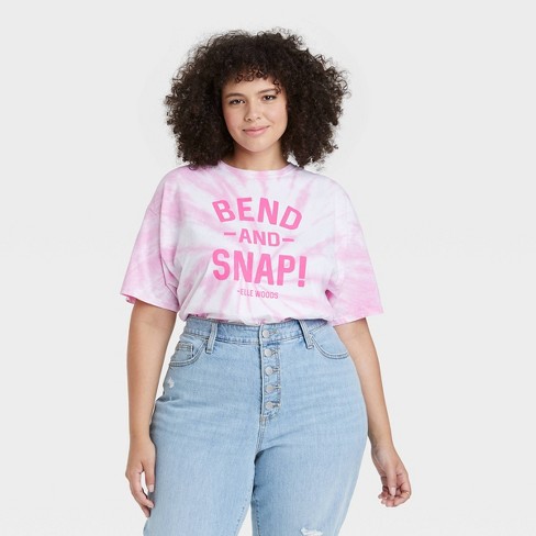 Barmhjertige tørre Frank Worthley Women's Legally Blonde Plus Size Bend And Snap Short Sleeve Graphic T-shirt  - Pink Tie-dye 2x : Target