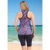 Swim 365 Women's Plus Size Longer-Length Racerback Tankini Top - 3 of 4