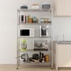 KTMBDW 5-Tier Metal Storage Rack, Shelving Unit with Frames, Dense Mesh for Entryway, Kitchen, Living Room, Bathroom, Industrial Style - 2 of 4